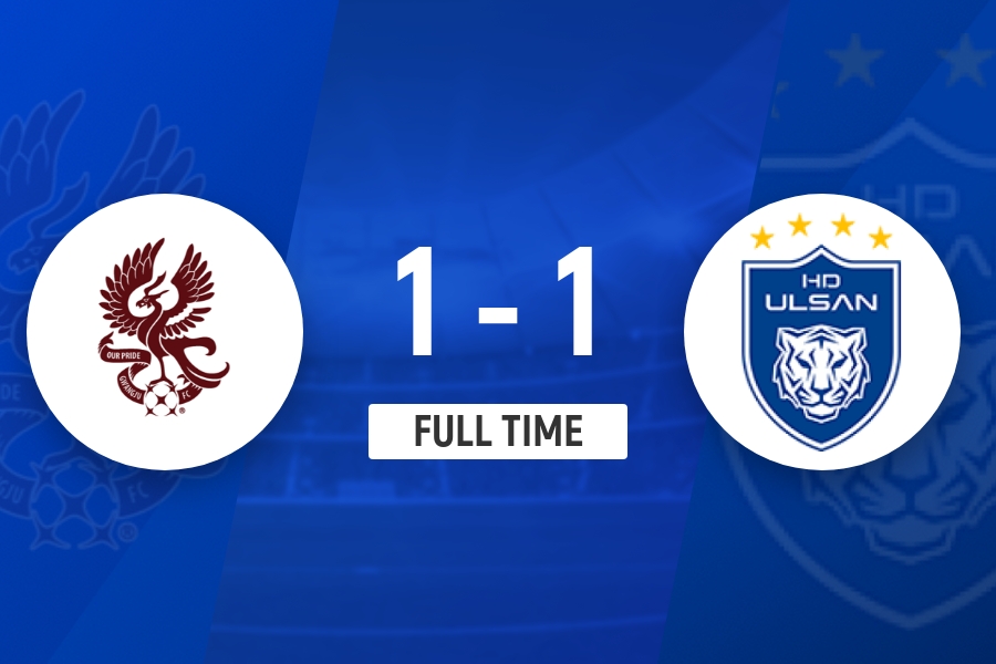 卡列洛文敏瑞互破门,光州FC1-1战平蔚山现代