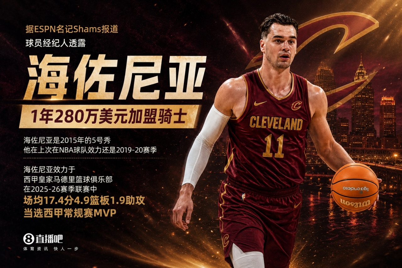 海佐尼亚1年280万加盟骑士,西甲MVP时隔6年重返NBA