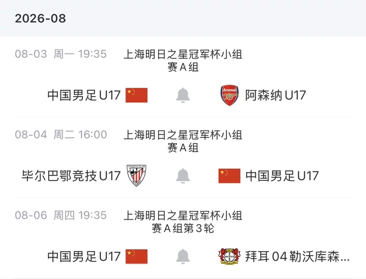 U17国足28人集训名单公布 明日之星冠军杯将战阿森纳、勒沃库森 U17国足28人集训名单公布 明日之星冠军杯将战阿森纳、勒沃库森